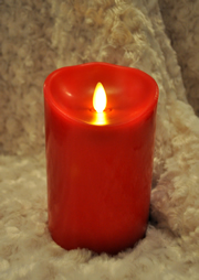 luminara small red wax candle